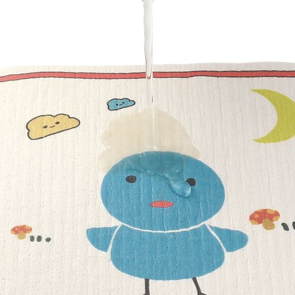 5 Pack Swedish No Odor Absorbent Washable Sponge Cloths 7" x 8" Flower-5 - Picture 4 of 6